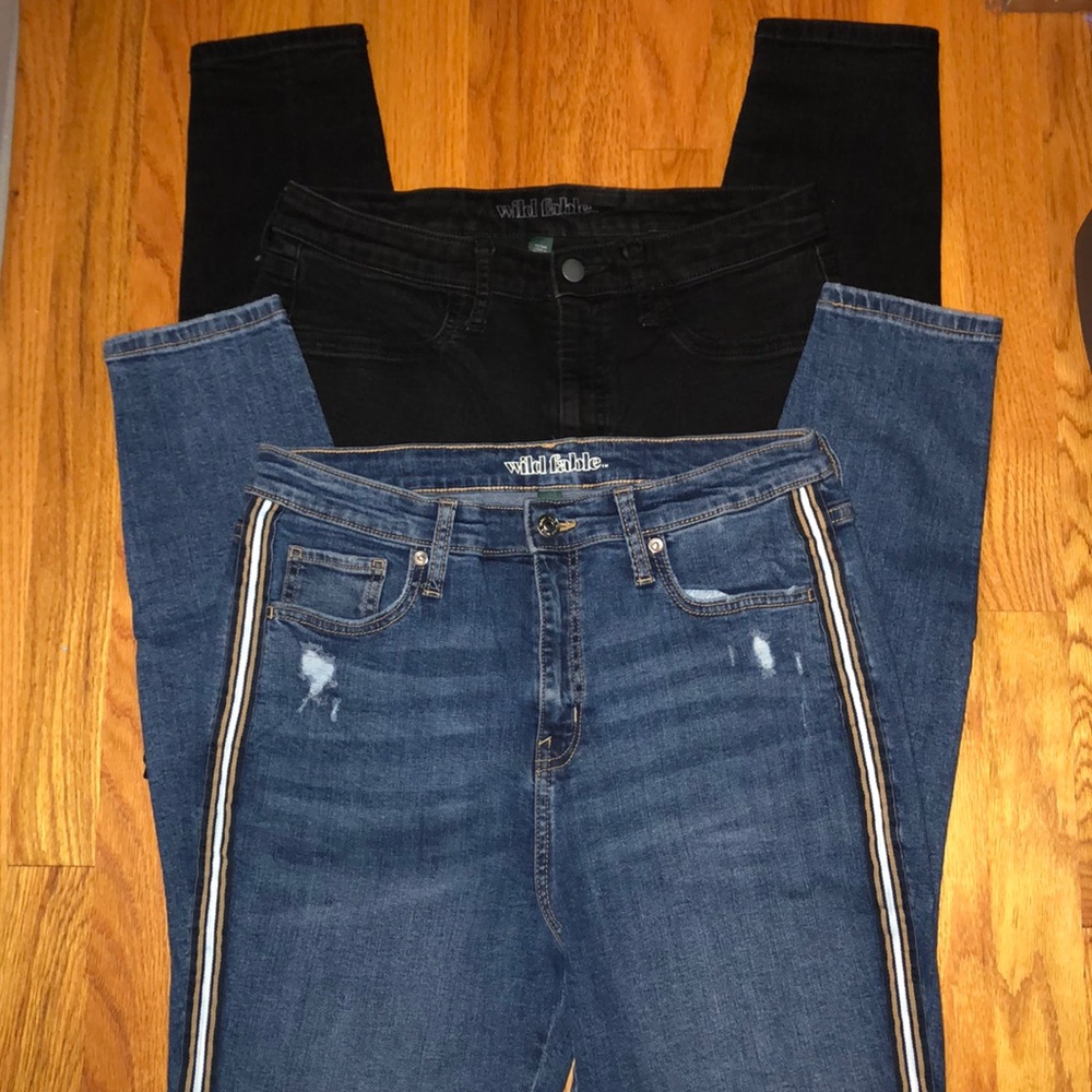 Bundle 2 wild fable jeans. NWOT blue & EUC black
